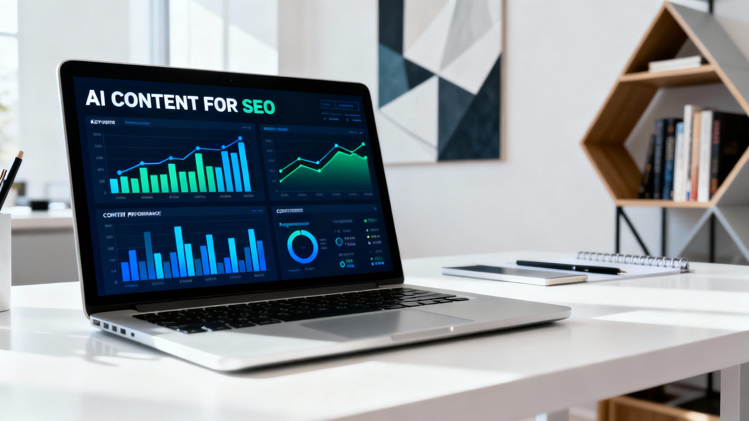 Conceptual illustration related to ai content for seo