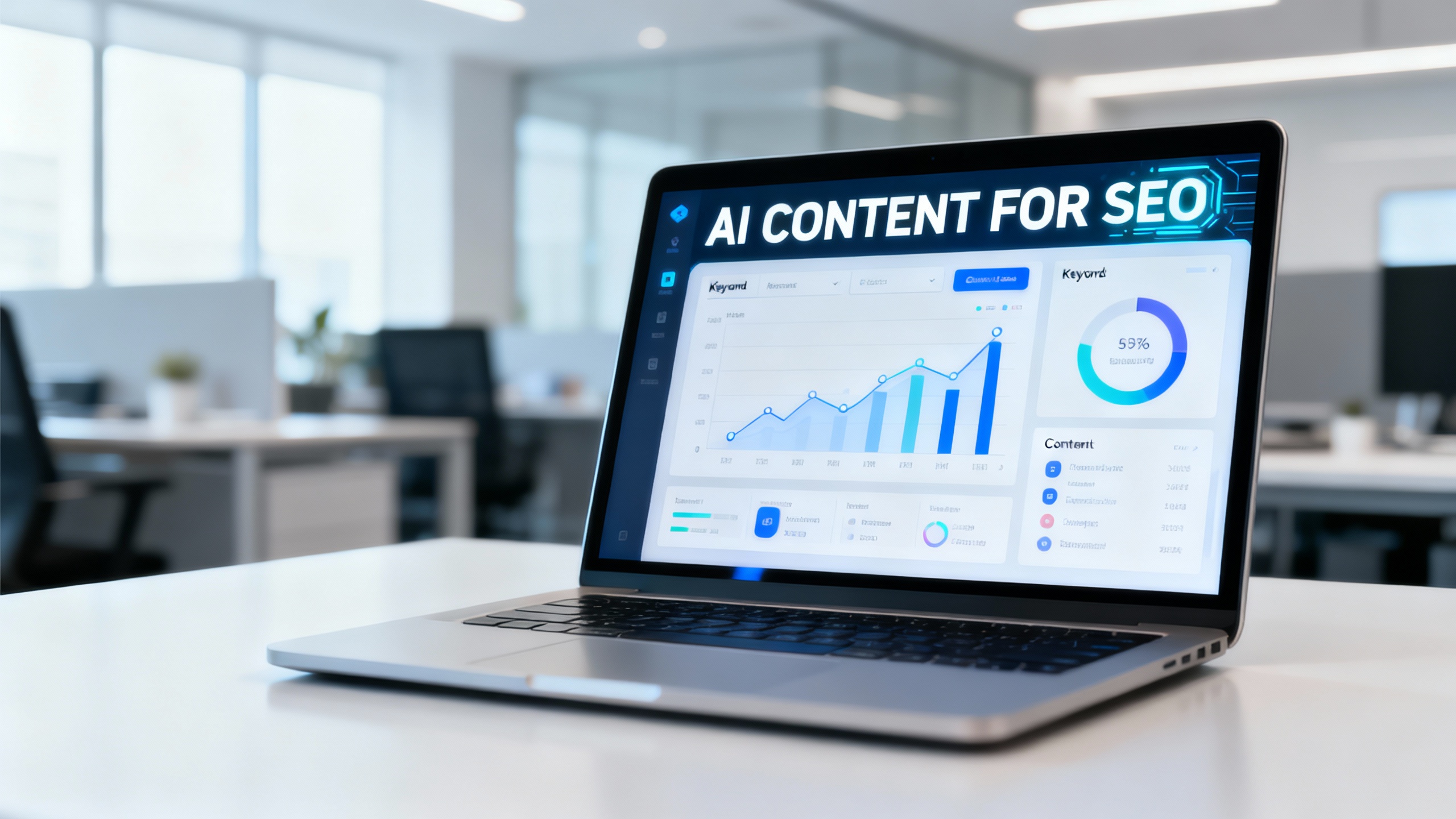 Conceptual illustration related to ai content for seo