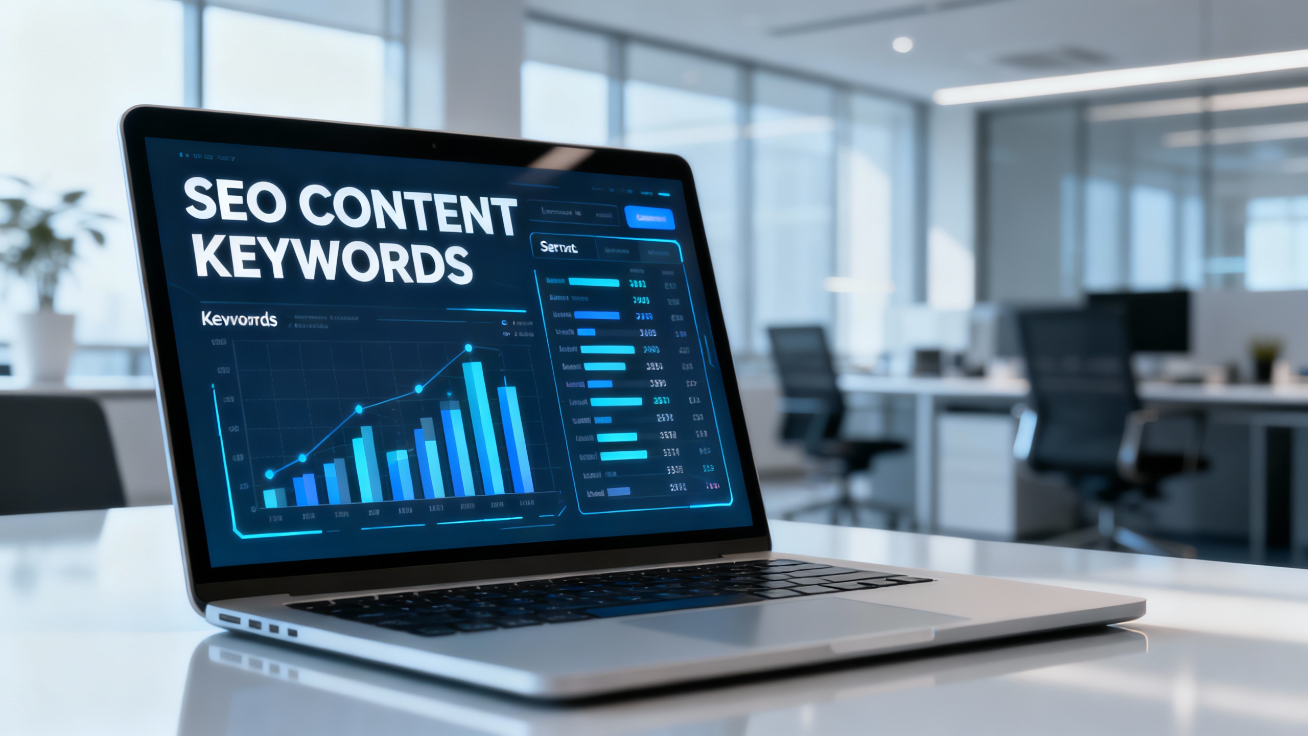 Conceptual illustration related to seo content keywords
