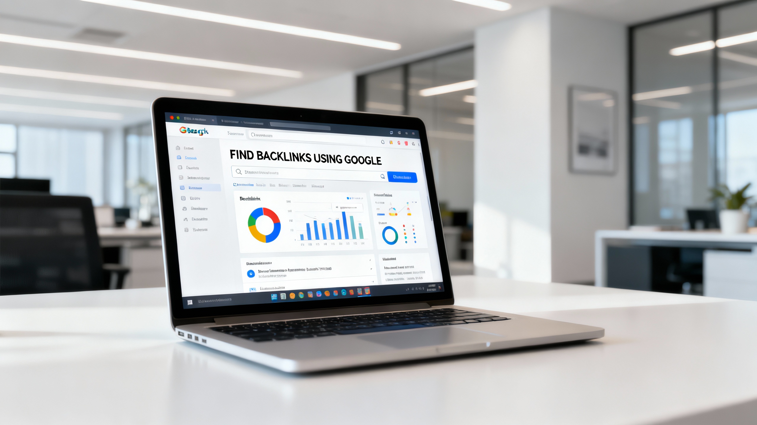 Conceptual illustration related to find backlinks using google