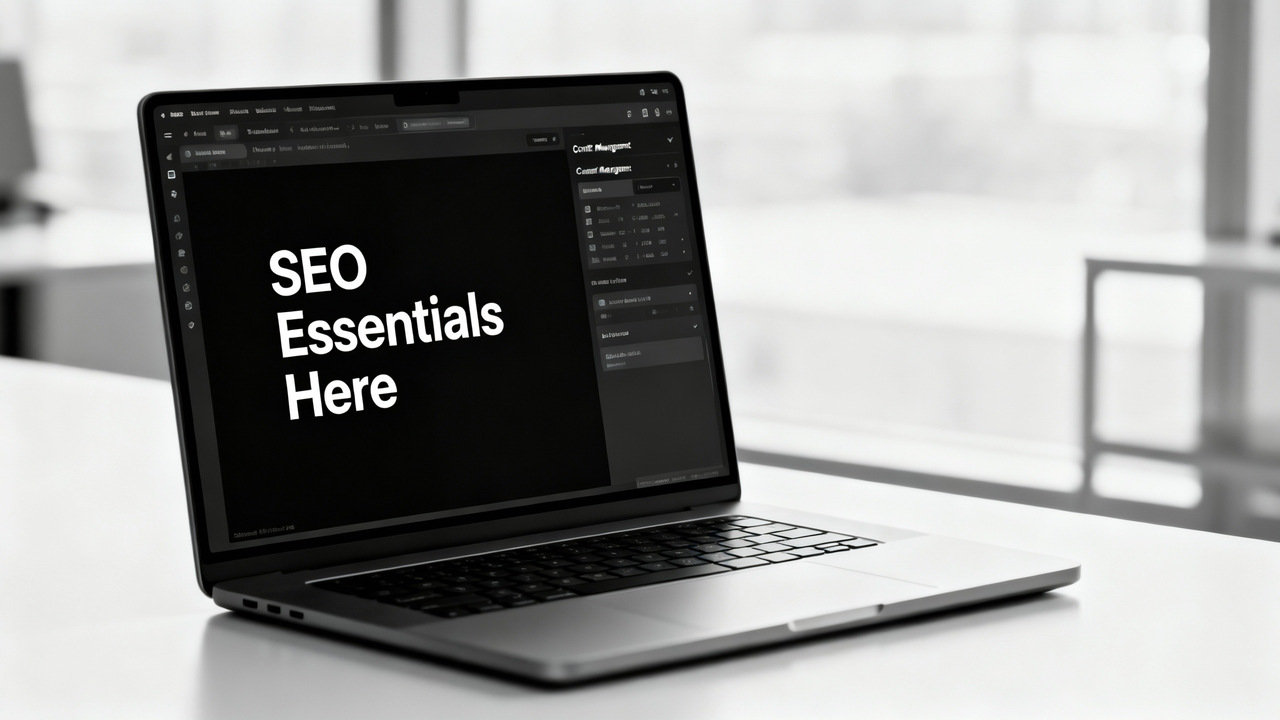 SEO Essentials on screen
