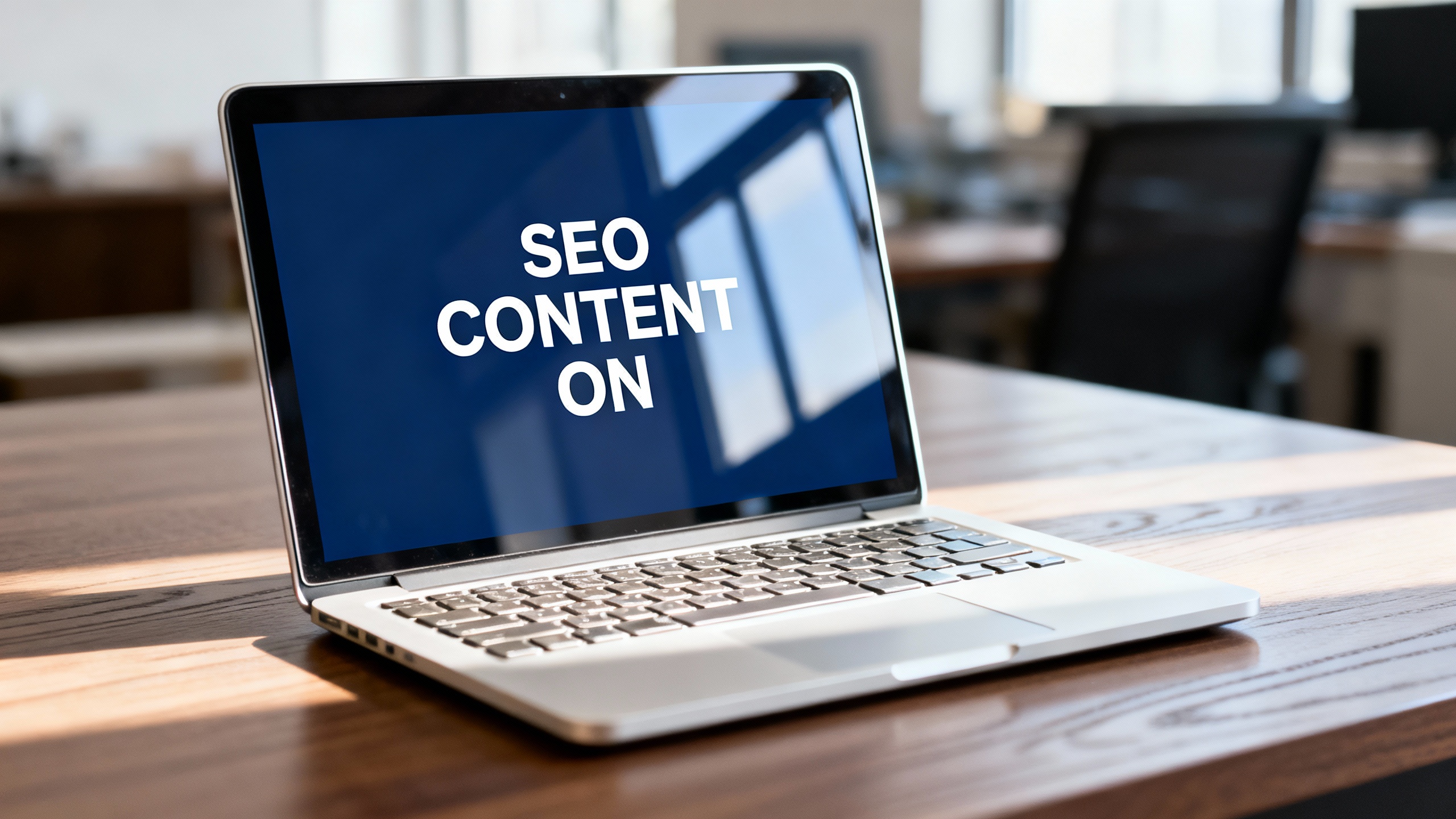 SEO Content on computer screen