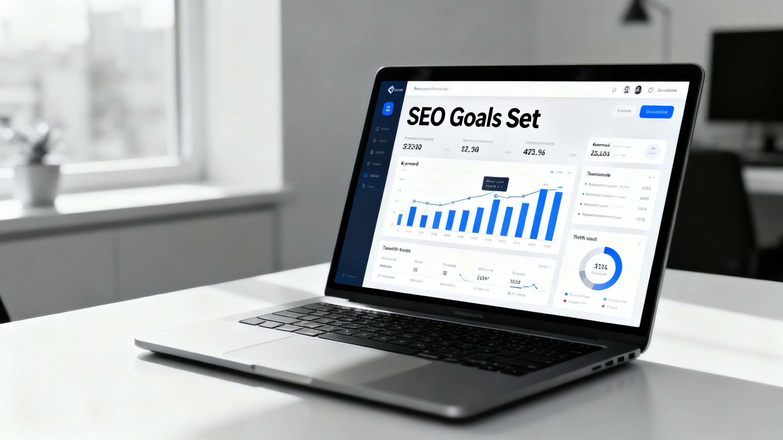 SEO Goals on laptop screen