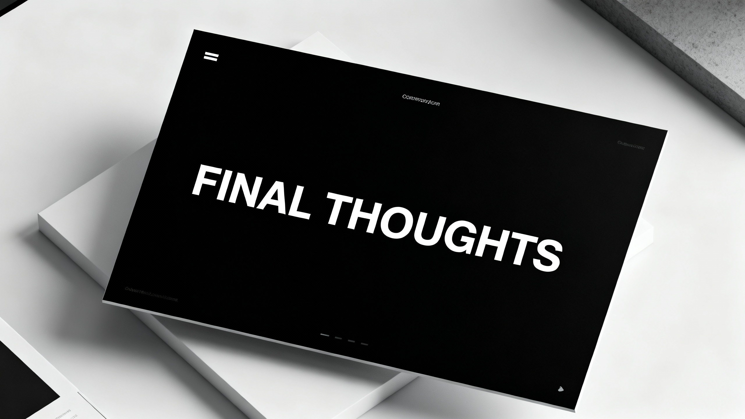 Final Thoughts in notebook