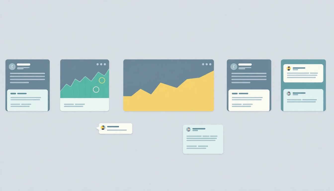 Illustration of a multi-client AI visibility monitoring setup inside an agency
